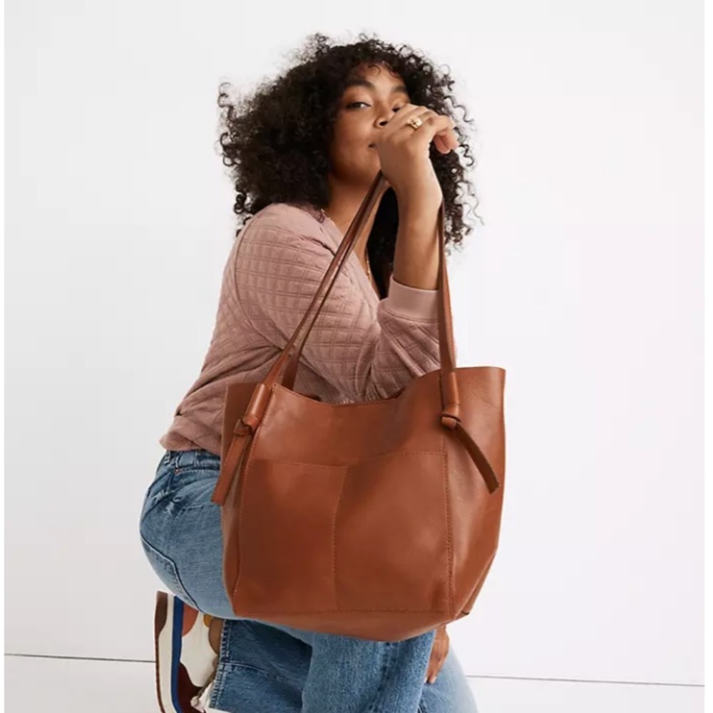 Madewell Knotted Leather Tote Bag